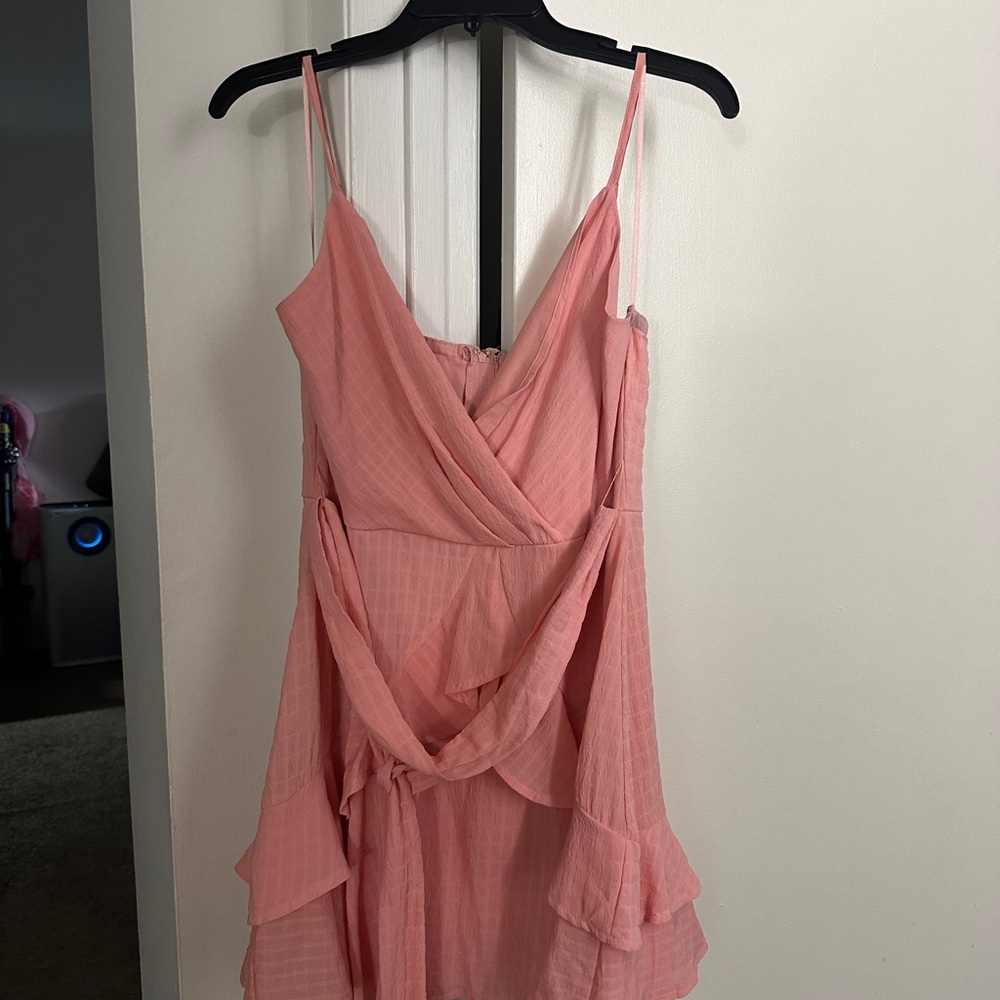 Francesca’s Coral Sleeveless Dress